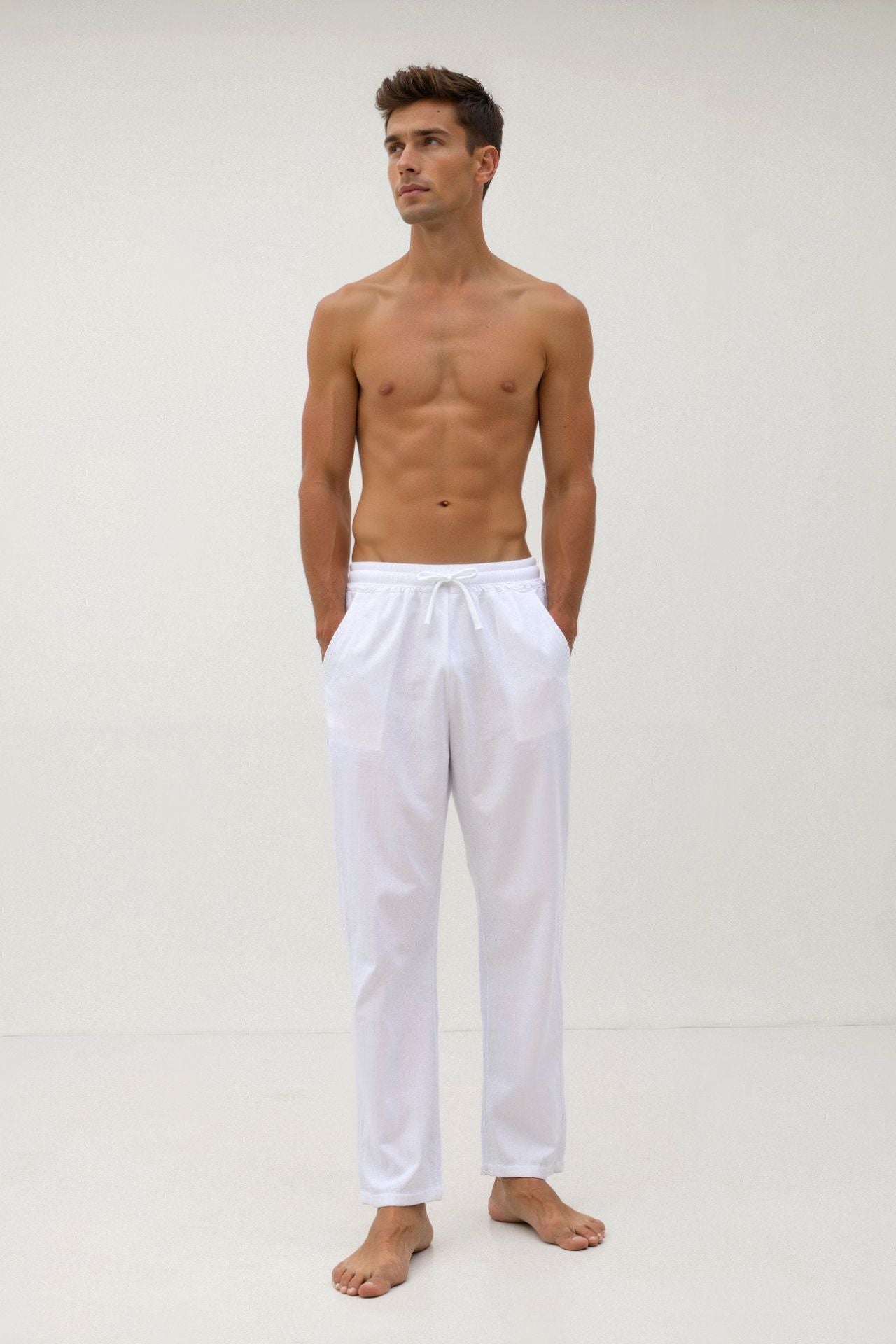 LINEA Cotton & Linen Blend Drawstring Pants